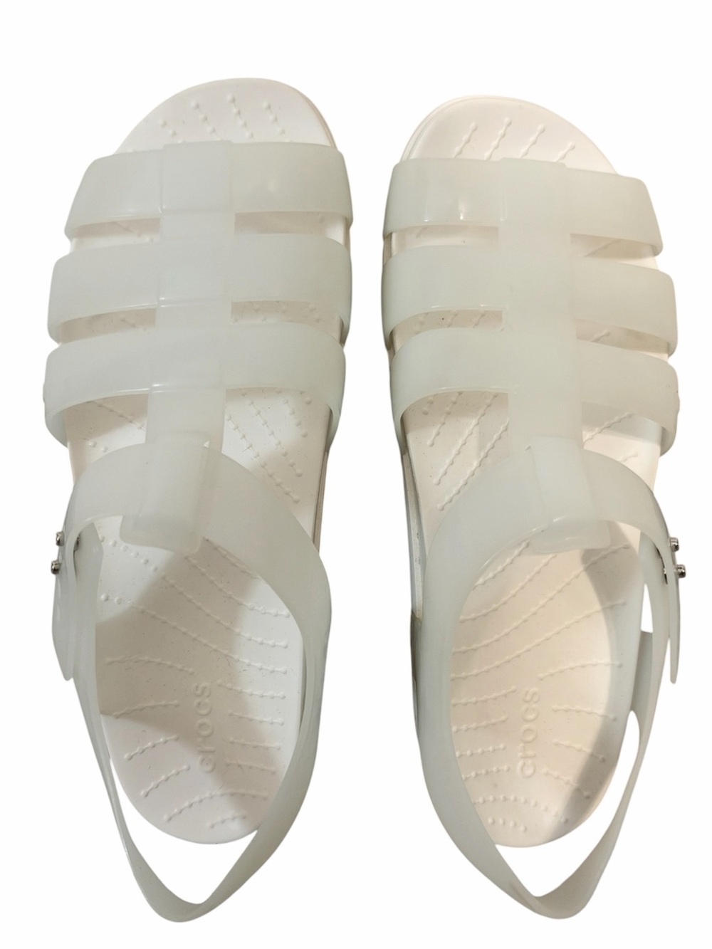 CROCS Translucent White Jelly Fisherman Sandals